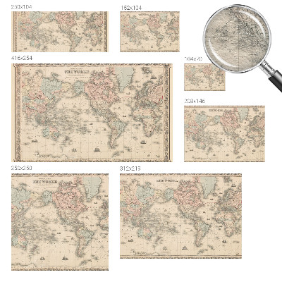 Fototapeta fizelinowa do sypialni Fototapeta fizelinowa do sypialni Historyczna mapa