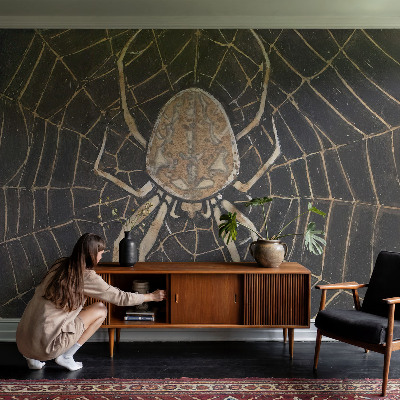 Nowoczesna fototapeta do salonu Pajęcza sieć