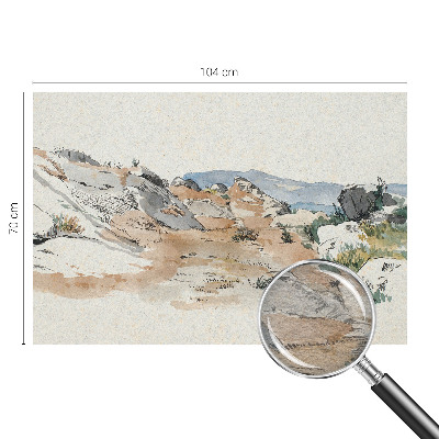 Nowoczesna fototapeta do salonu Nowoczesna fototapeta do salonu Krajobraz skalny