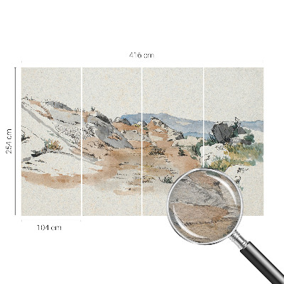 Nowoczesna fototapeta do salonu Nowoczesna fototapeta do salonu Krajobraz skalny