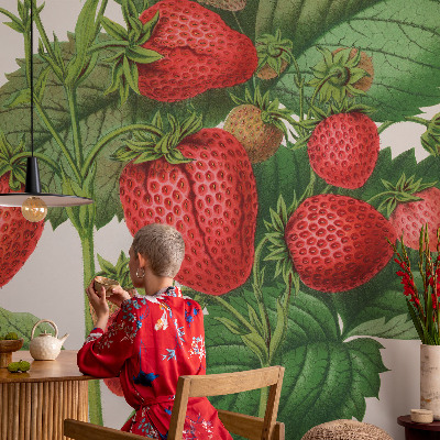 Fototapeta fizelinowa do sypialni z motywem letnich owoców