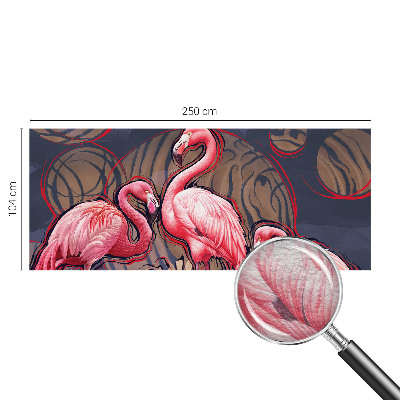 Dekoracyjna fototapeta na ścianę z różowym motywem flamingów