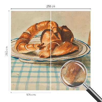 Tapeta fotograficzna fizelinowa z motywem kuchennych wypieków