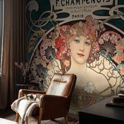 Fototapeta fizelinowa do sypialni Fototapeta fizelinowa do sypialni Kwiatowa symetria