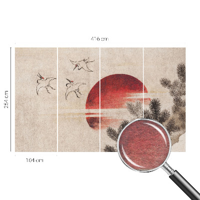 Nowoczesna fototapeta do salonu Nowoczesna fototapeta do salonu Leśny wschód