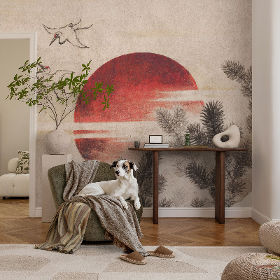 Nowoczesna fototapeta do salonu Nowoczesna fototapeta do salonu Leśny wschód