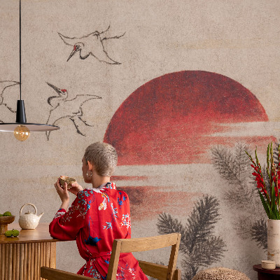 Nowoczesna fototapeta do salonu Nowoczesna fototapeta do salonu Leśny wschód