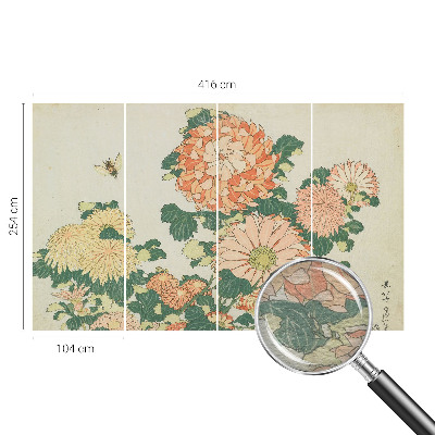 Fototapeta fizelinowa z nadrukiem Kwiaty chryzantemy