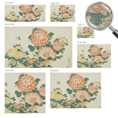 Fototapeta fizelinowa z nadrukiem Kwiaty chryzantemy