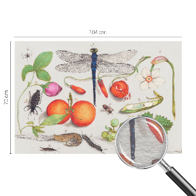 Tapeta fotograficzna fizelinowa z ilustracją przyrodniczą