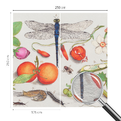 Tapeta fotograficzna fizelinowa z ilustracją przyrodniczą