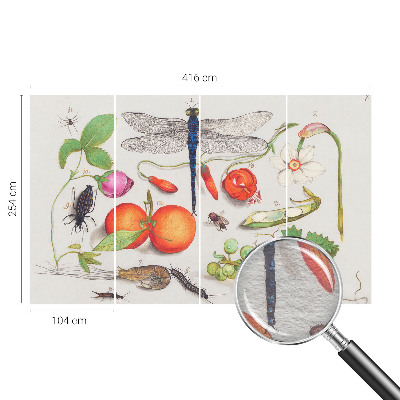 Tapeta fotograficzna fizelinowa z ilustracją przyrodniczą