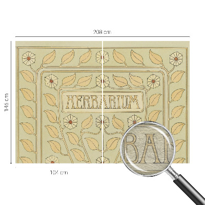 Dekoracyjna fototapeta na ścianę z roślinnym ornamentem