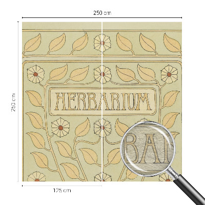 Dekoracyjna fototapeta na ścianę z roślinnym ornamentem