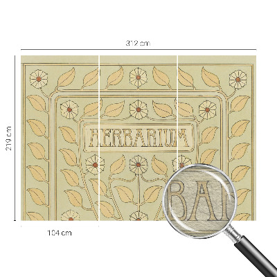 Dekoracyjna fototapeta na ścianę z roślinnym ornamentem