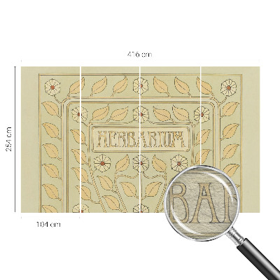 Dekoracyjna fototapeta na ścianę z roślinnym ornamentem
