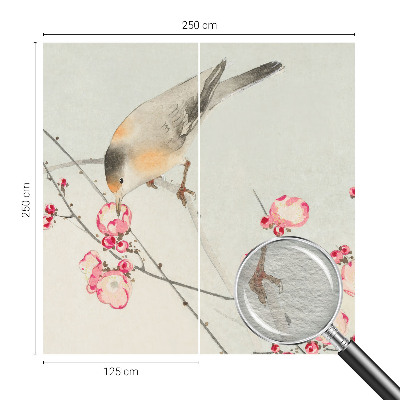 Fototapeta fizelinowa do sypialni Kwiatowy ptak