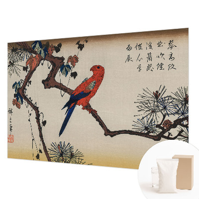 Nowoczesna fototapeta do salonu Ptak na gałęzi