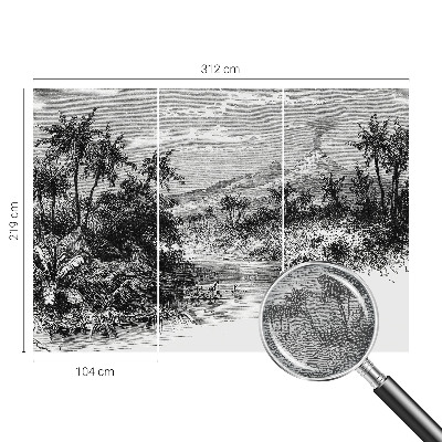 Dekoracyjna fototapeta na ścianę z egzotyczną panoramą