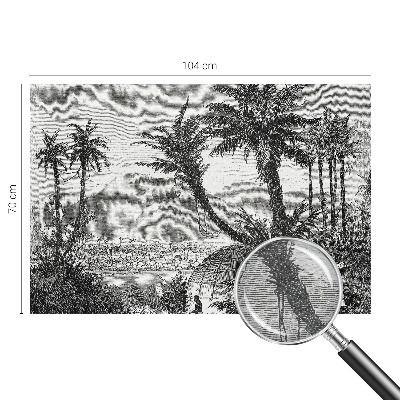 Fototapeta fizelinowa z nadrukiem Tropikalna oaza