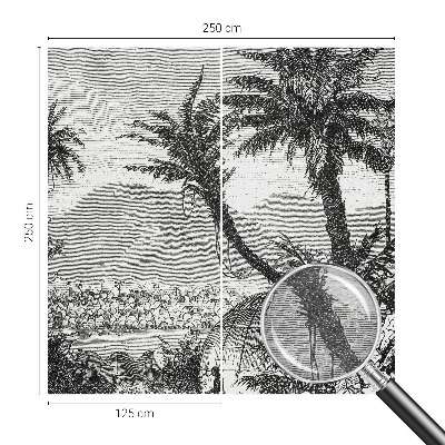 Fototapeta fizelinowa z nadrukiem Tropikalna oaza