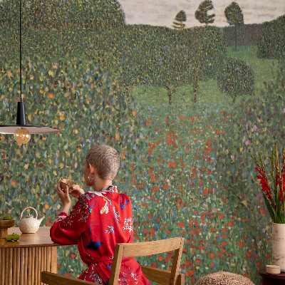 Fototapeta fizelinowa do sypialni Kwiatowa łąka