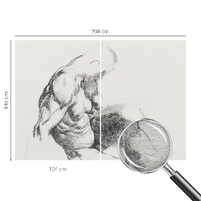 Tapeta fotograficzna Tapeta fotograficzna Męski szkic