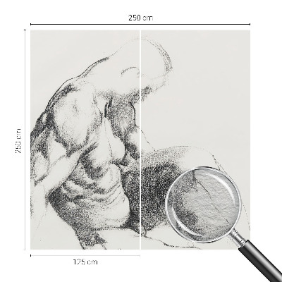 Tapeta fotograficzna Tapeta fotograficzna Męski szkic