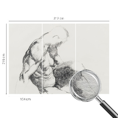 Tapeta fotograficzna Tapeta fotograficzna Męski szkic