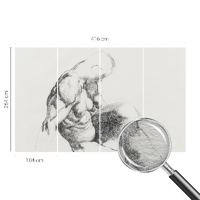 Tapeta fotograficzna Tapeta fotograficzna Męski szkic