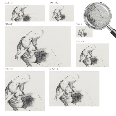 Tapeta fotograficzna Tapeta fotograficzna Męski szkic