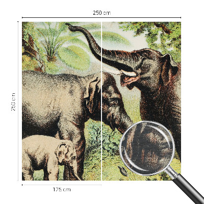 Fototapeta fizelinowa z nadrukiem Fototapeta fizelinowa z nadrukiem Rodzinne słonie