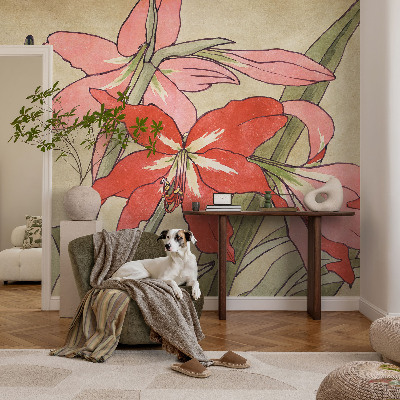 Tapeta fotograficzna z motywem kwiatów liliowca