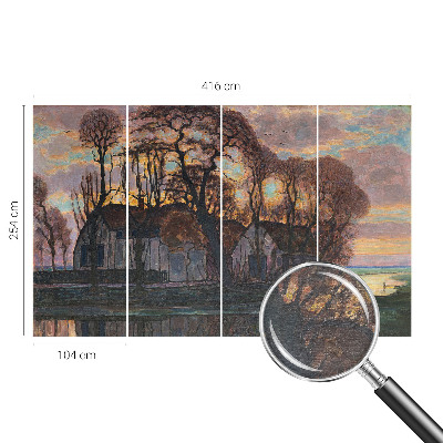 Nowoczesna fototapeta do salonu Nowoczesna fototapeta do salonu Wieczorny pejzaż