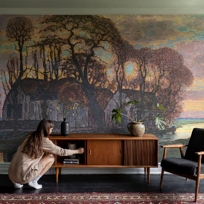 Nowoczesna fototapeta do salonu Nowoczesna fototapeta do salonu Wieczorny pejzaż