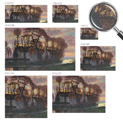 Nowoczesna fototapeta do salonu Nowoczesna fototapeta do salonu Wieczorny pejzaż