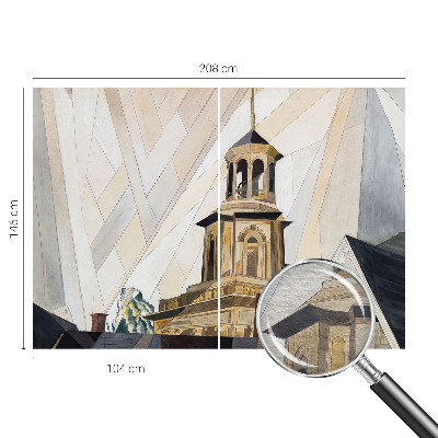Dekoracyjna fototapeta na ścianę z motywem architektonicznej wieży