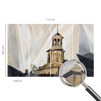 Dekoracyjna fototapeta na ścianę z motywem architektonicznej wieży