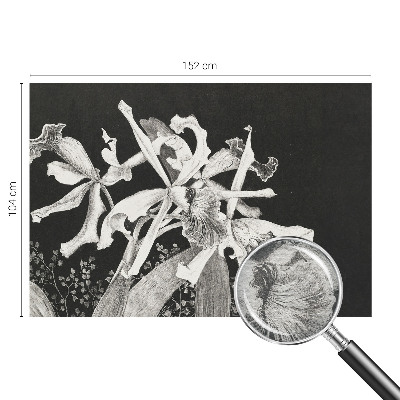 Fototapeta fizelinowa do sypialni z ilustracją orchidei