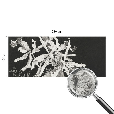 Fototapeta fizelinowa do sypialni z ilustracją orchidei
