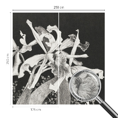 Fototapeta fizelinowa do sypialni z ilustracją orchidei