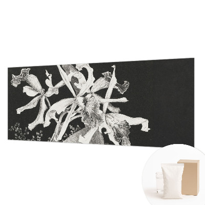 Fototapeta fizelinowa do sypialni z ilustracją orchidei