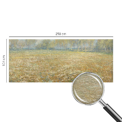 Fototapeta fizelinowa do sypialni z motywem kwitnącego pola