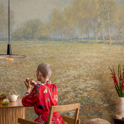 Fototapeta fizelinowa do sypialni Kwitnące pole