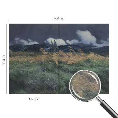 Tapeta fotograficzna fizelinowa z motywem dmuchanych traw