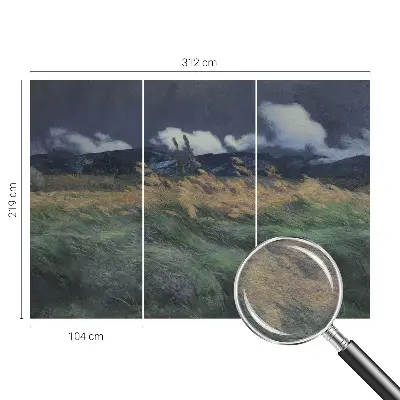 Tapeta fotograficzna fizelinowa z motywem dmuchanych traw