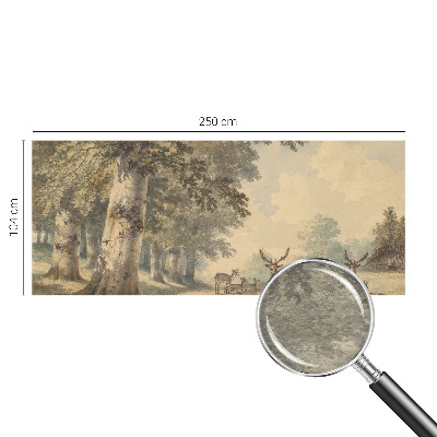 Nowoczesna fototapeta do salonu z motywem „Leśny spokój”