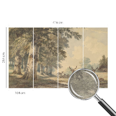 Nowoczesna fototapeta do salonu Leśny spokój