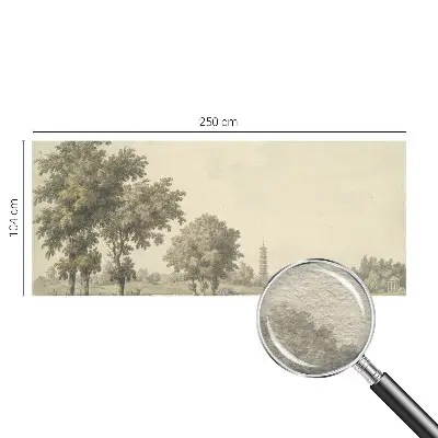 Nowoczesna fototapeta do salonu z motywem spokojnego parku