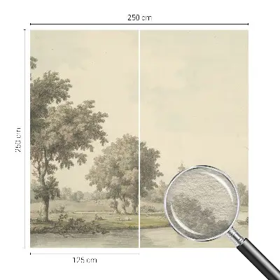 Nowoczesna fototapeta do salonu z motywem spokojnego parku